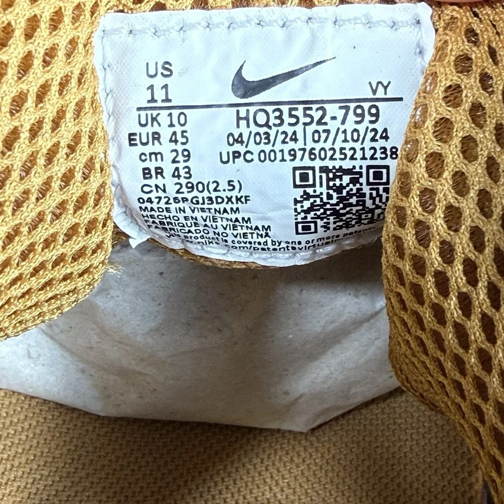 Nike Air Zoom Spiridon Cage 2 Men's Size 11 Wheat/White-Sail HQ3552-799 Sneakers